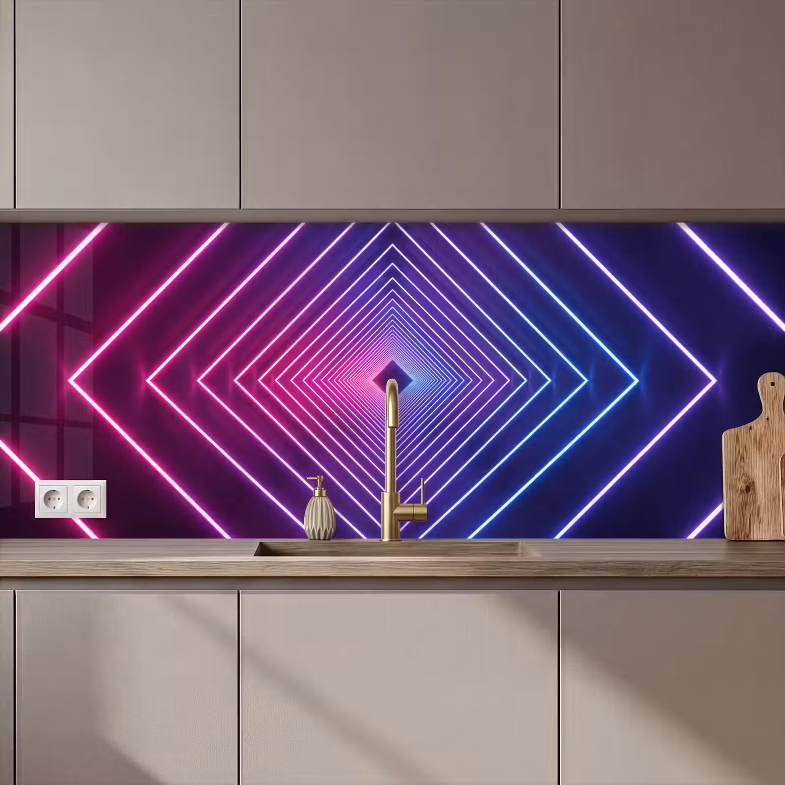 Kitchen splashback - Three-dimensional - Tunnel - Space — 1