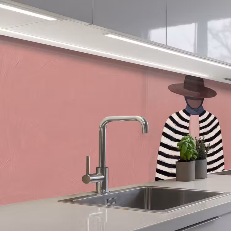 Kitchen splashback - Graphic - Woman - Pink — 2