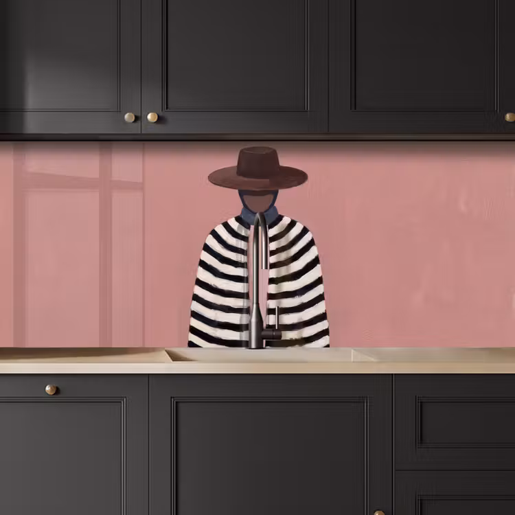 Kitchen splashback - Graphic - Woman - Pink — 6