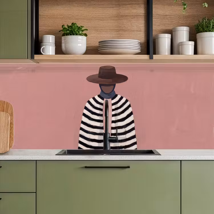 Kitchen splashback - Graphic - Woman - Pink — 8