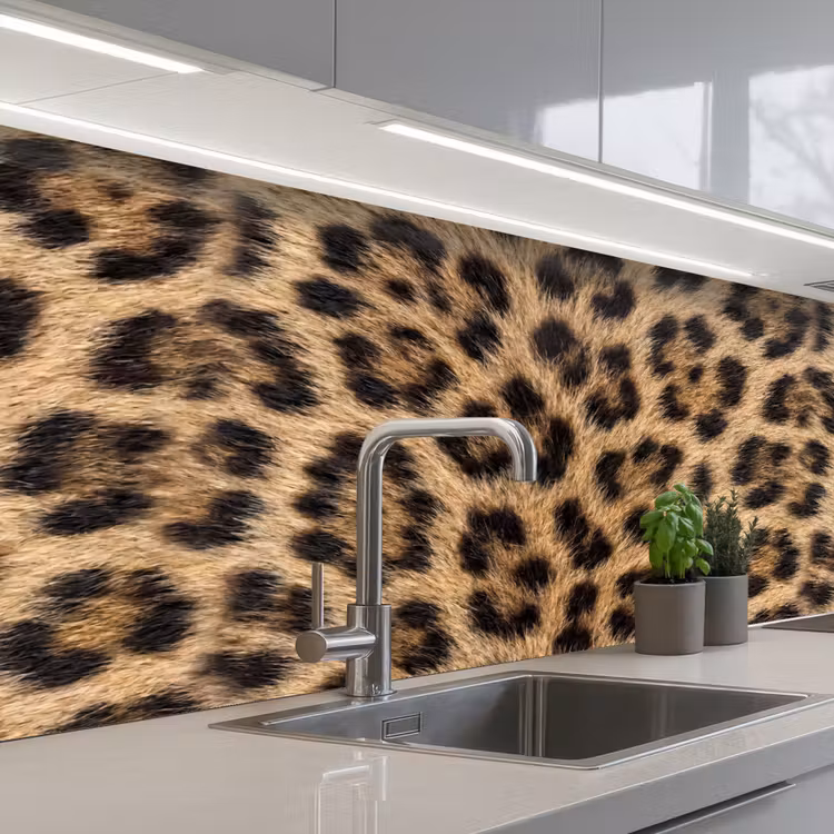 Kitchen splashback - Leopard - Coat - Classic - Brown — 2