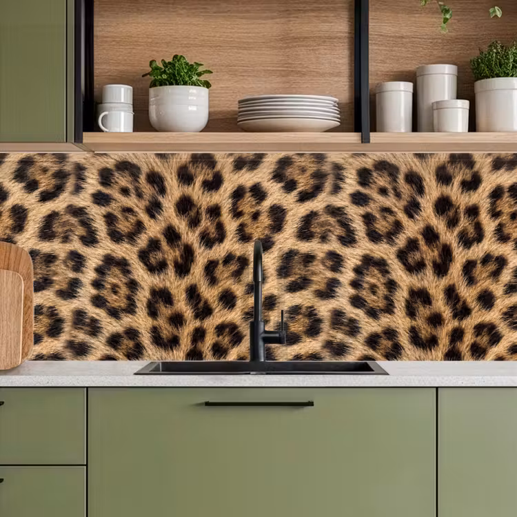 Kitchen splashback - Leopard - Coat - Classic - Brown — 8