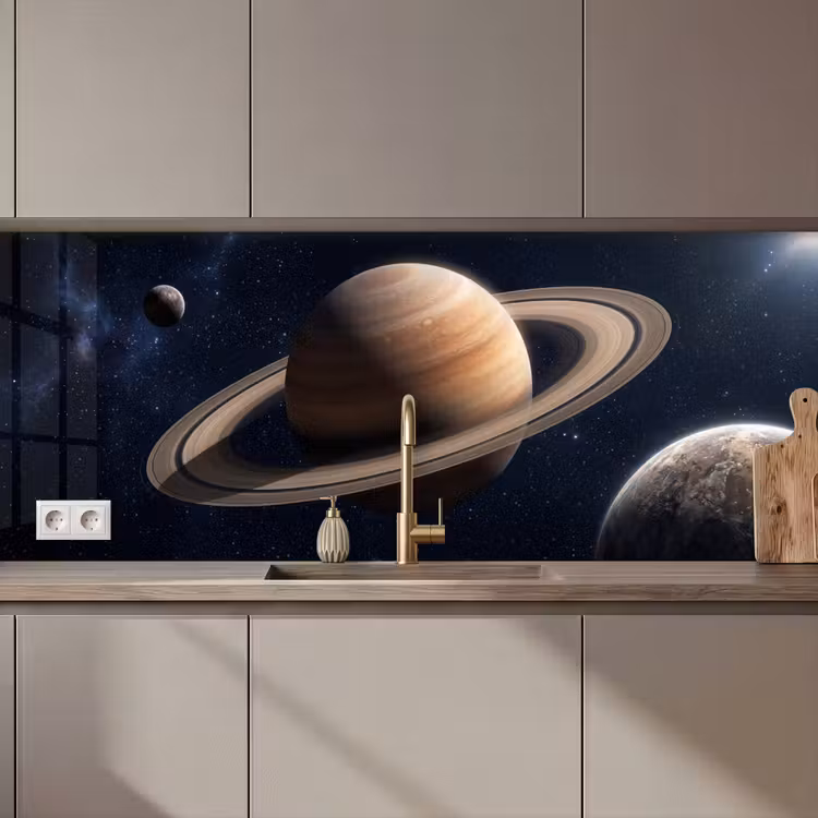 Kitchen splashback - Planets - Saturn - Space — 1