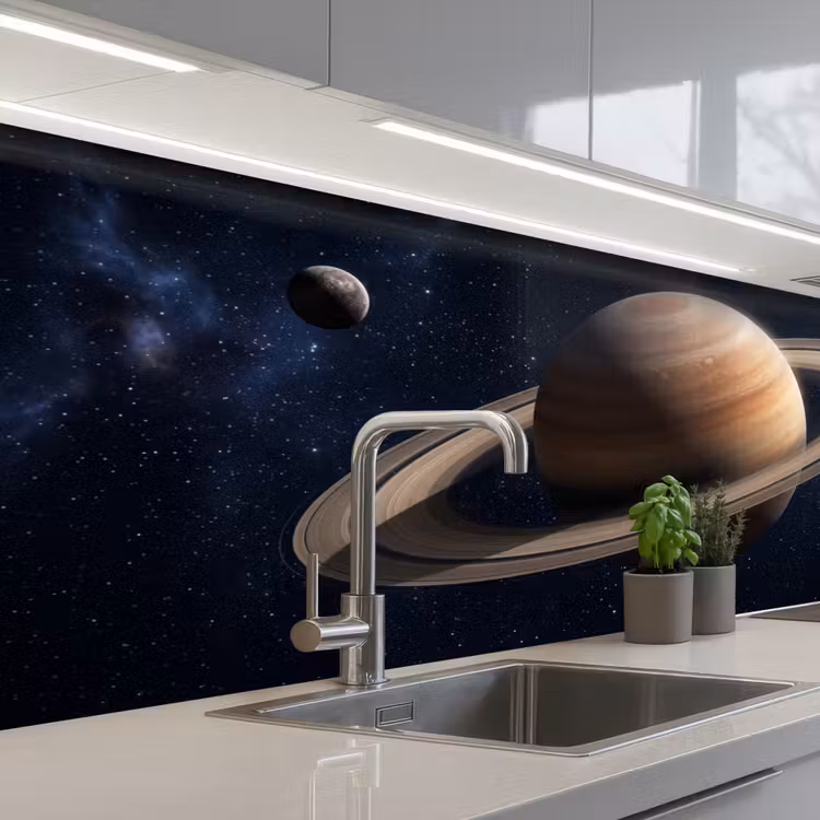 Kitchen splashback - Planets - Saturn - Space — 2