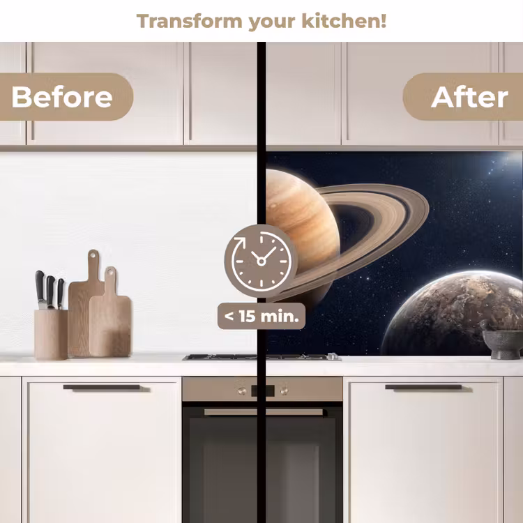 Kitchen splashback - Planets - Saturn - Space — 3