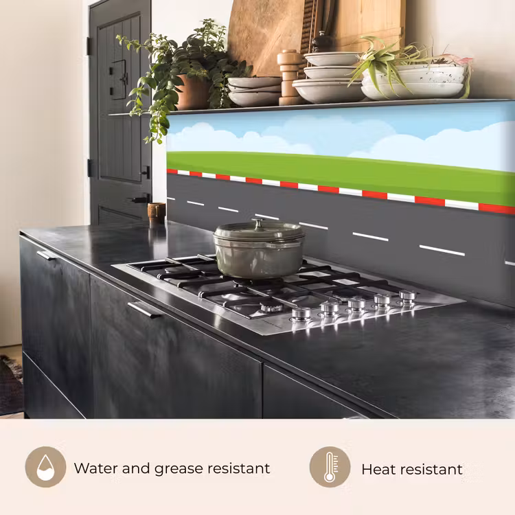 Kitchen splashback - Race track - Illustration - Sports - Colorful — 5