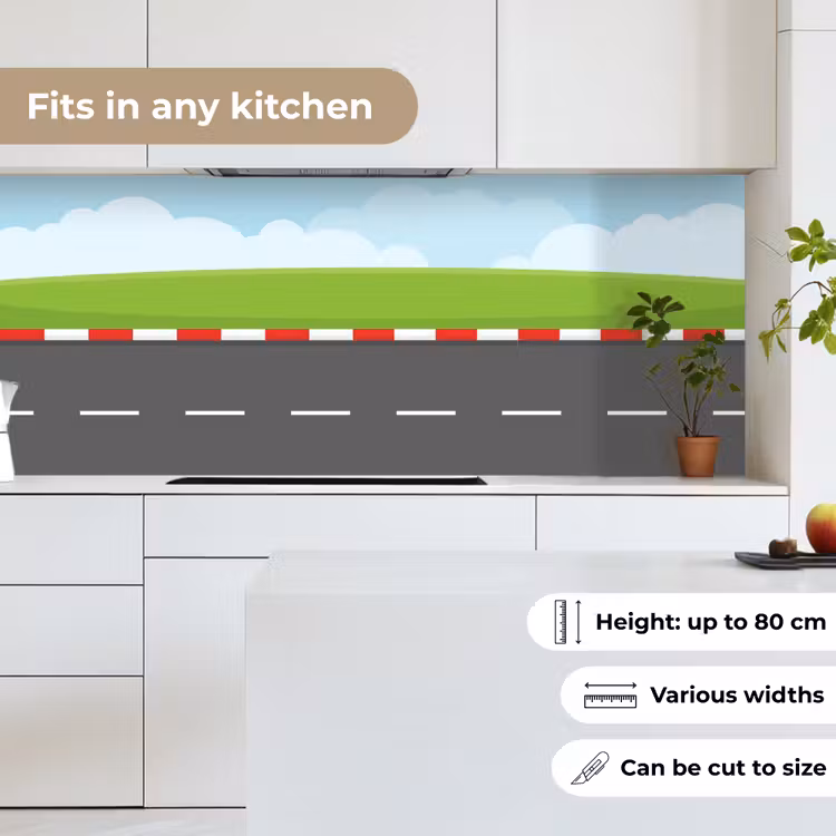 Kitchen splashback - Race track - Illustration - Sports - Colorful — 7