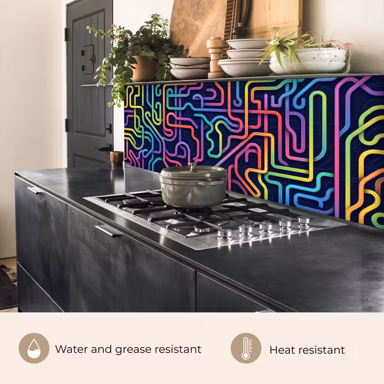 Kitchen splashback - Retro - Abstract - Neon — 5