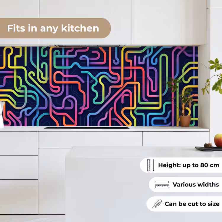 Kitchen splashback - Retro - Abstract - Neon — 7