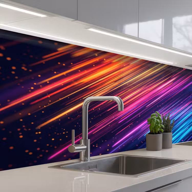 Kitchen splashback - Speed - Cosmos - Colorful — 2