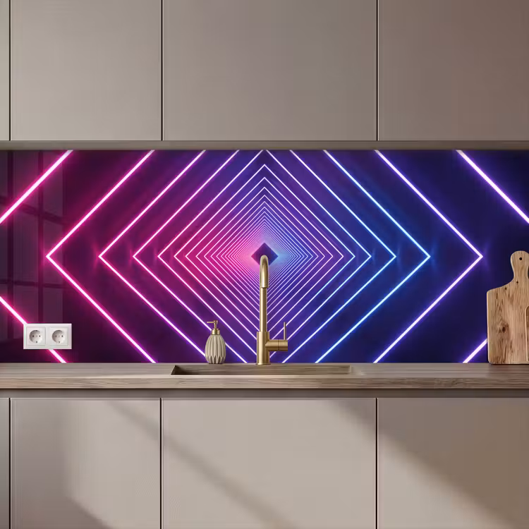Kitchen splashback - Three-dimensional - Tunnel - Space — 1