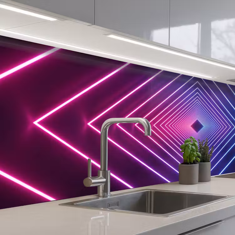 Kitchen splashback - Three-dimensional - Tunnel - Space — 2