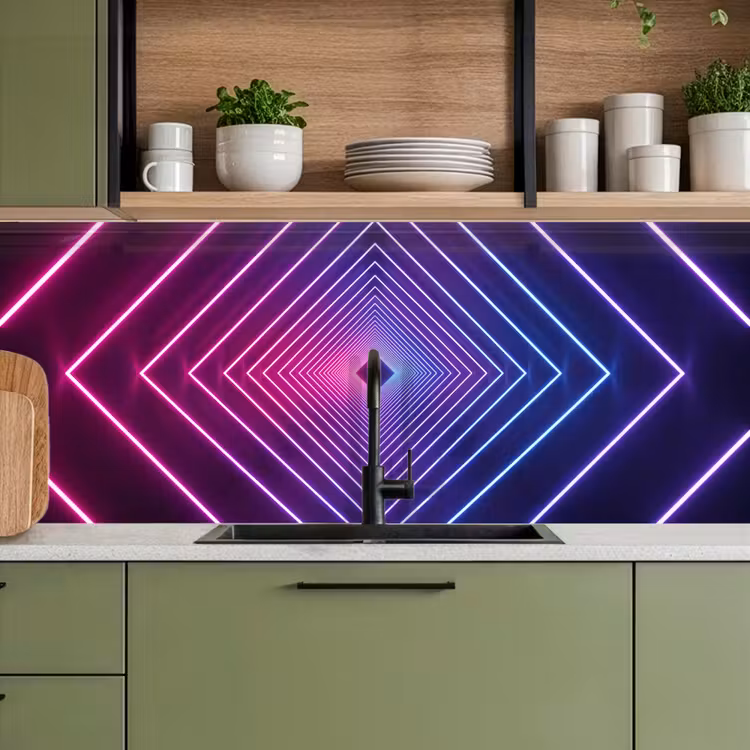 Kitchen splashback - Three-dimensional - Tunnel - Space — 8
