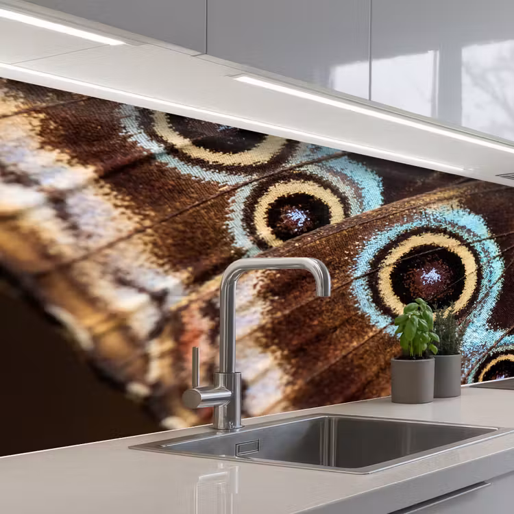Kitchen splashback - Wings - Butterfly - Blue — 2