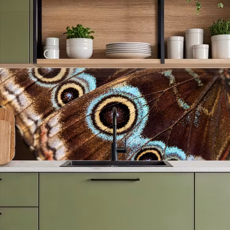 Kitchen splashback - Wings - Butterfly - Blue — 8