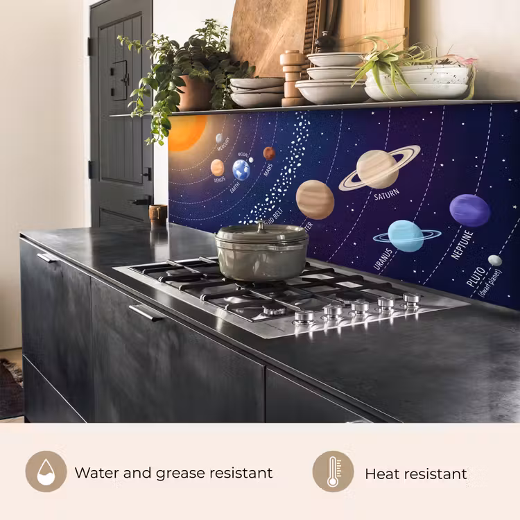 Kitchen splashback - Planetary system - Space - Illustration — 5