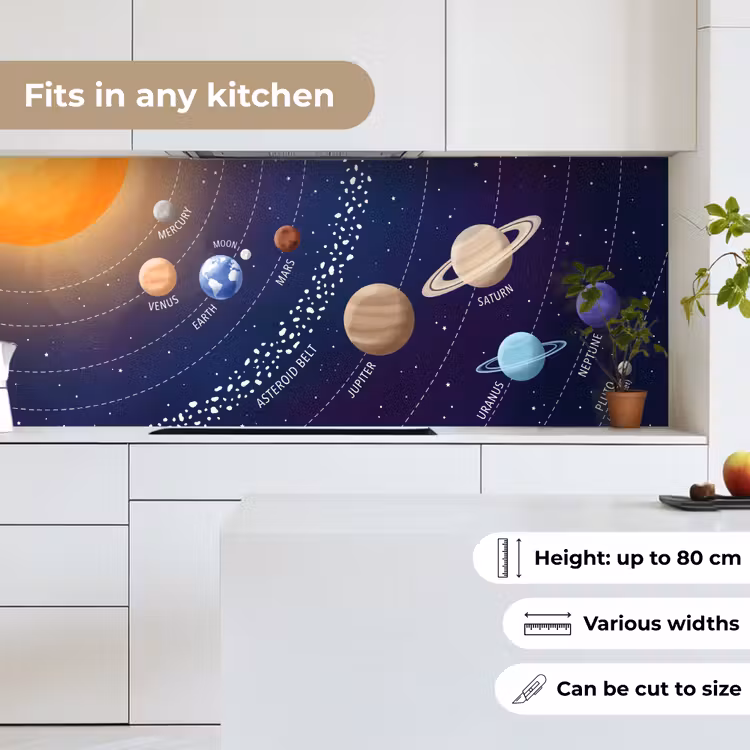 Kitchen splashback - Planetary system - Space - Illustration — 7