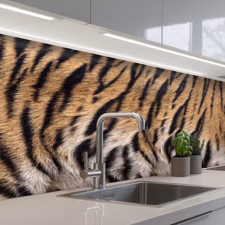 Kitchen splashback - Tiger coat - Classic - Black — 2