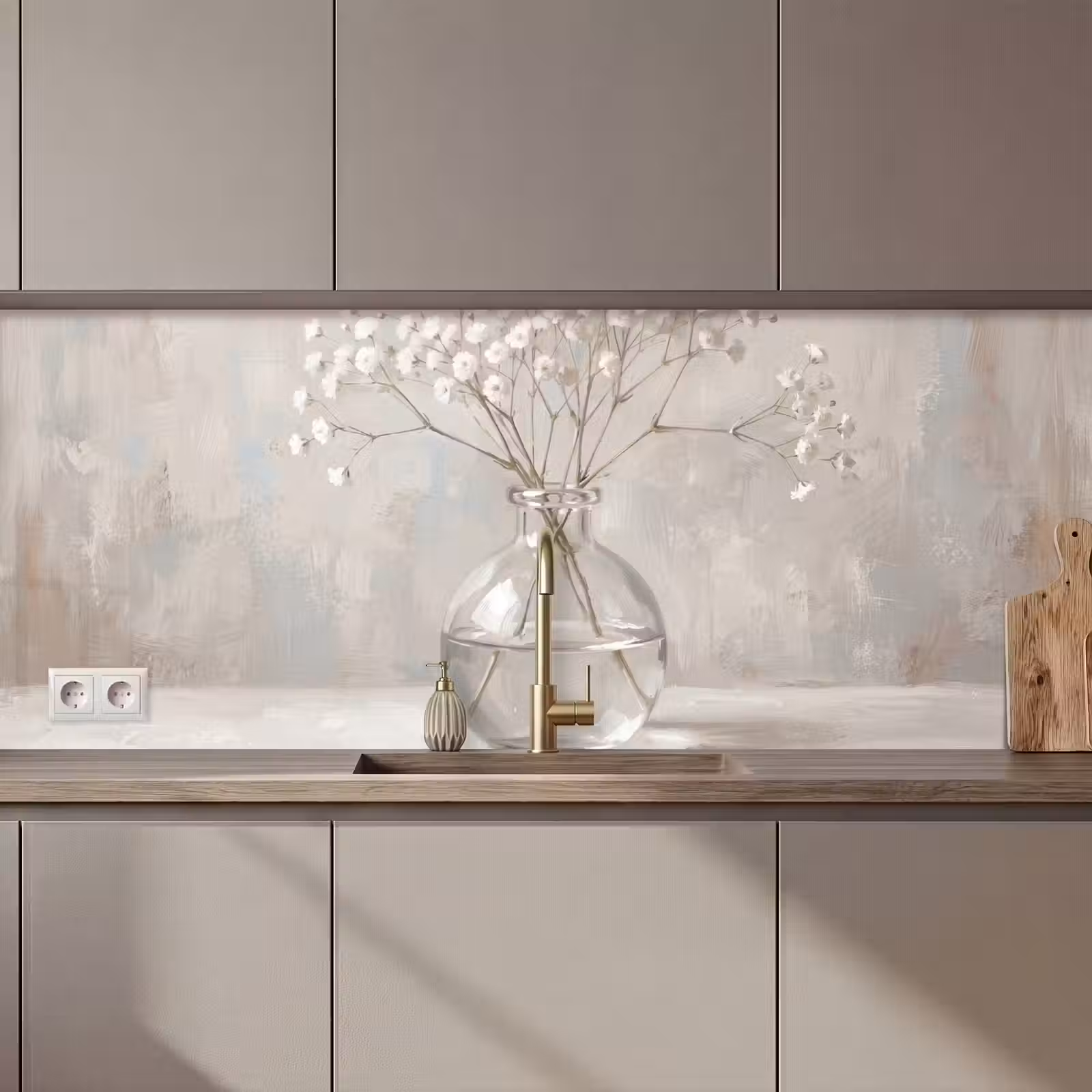 Kitchen splashback - Gypsifer - Vase - White — 1