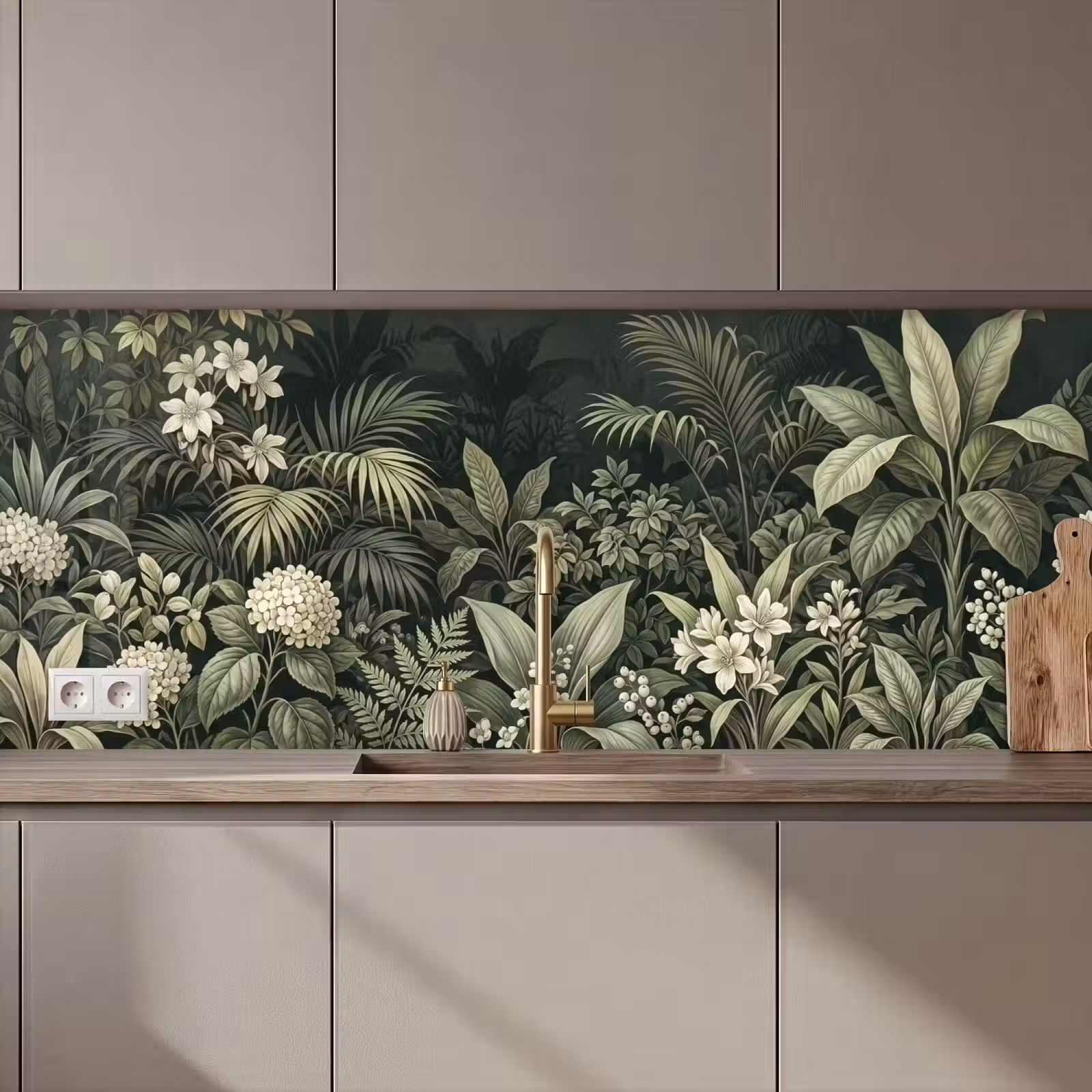 Kitchen splashback - Jungle - Leaves - Botanical - Green — 1