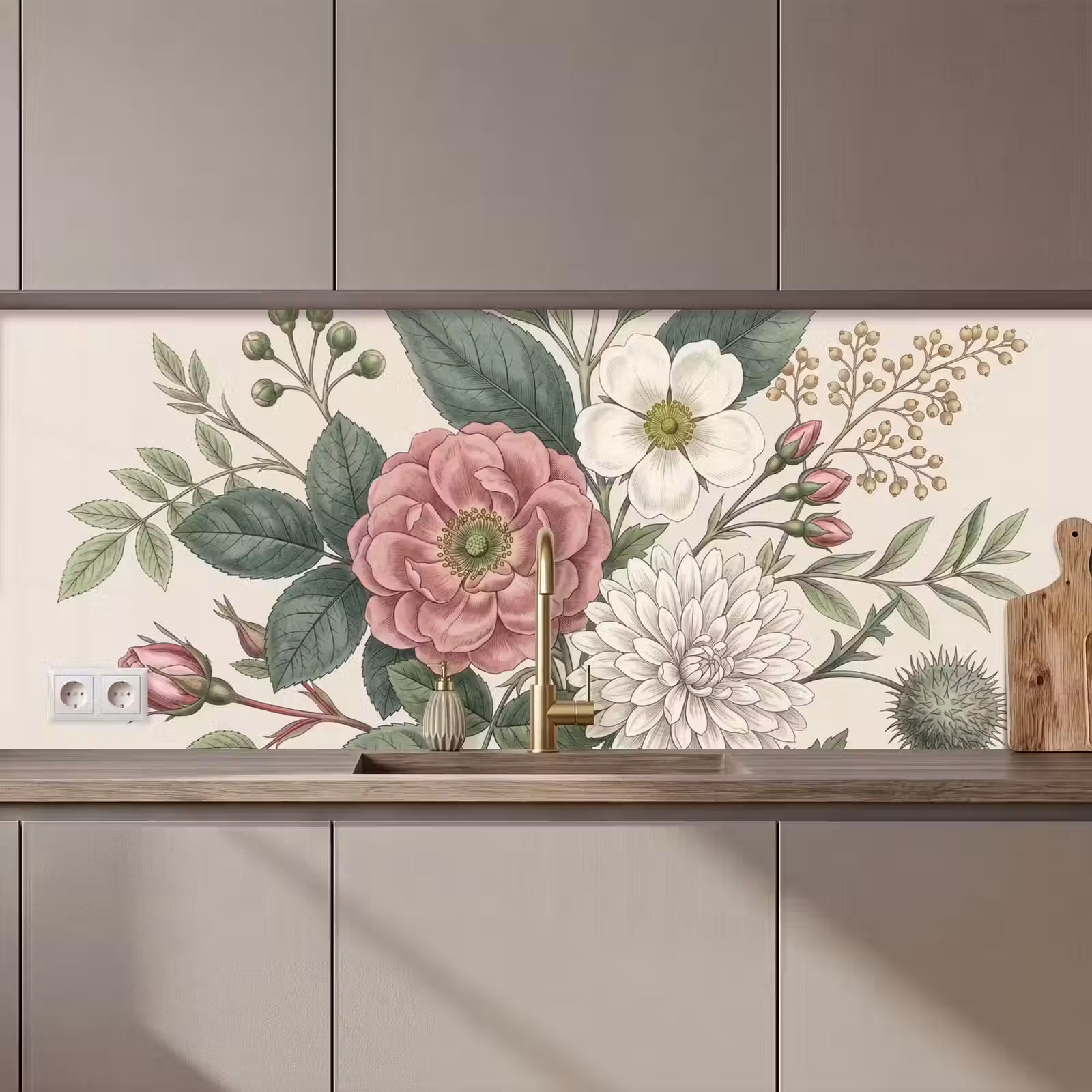 Kitchen splashback - Romantic - Design - Colorful — 1