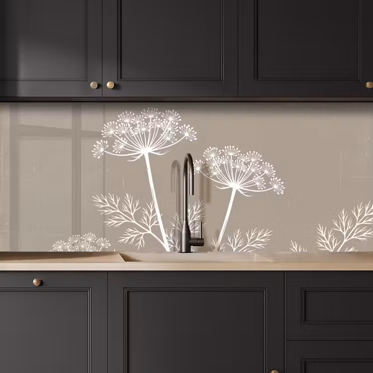 Kitchen splashback - Graphic - Flutesweed - Taupe — 6