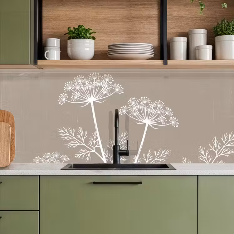 Kitchen splashback - Graphic - Flutesweed - Taupe — 8