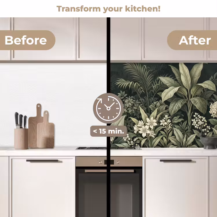 Kitchen splashback - Jungle - Leaves - Botanical - Green — 3