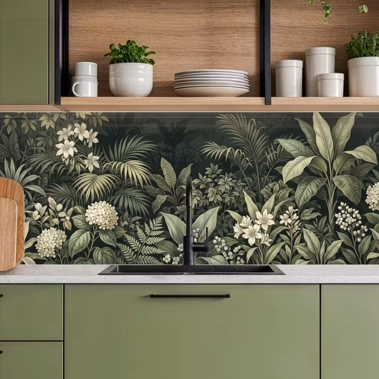 Kitchen splashback - Jungle - Leaves - Botanical - Green — 8