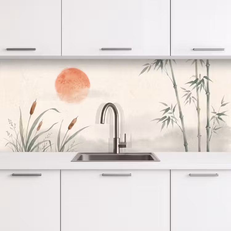 Kitchen splashback - Minimalist - Bamboo - Green — 4