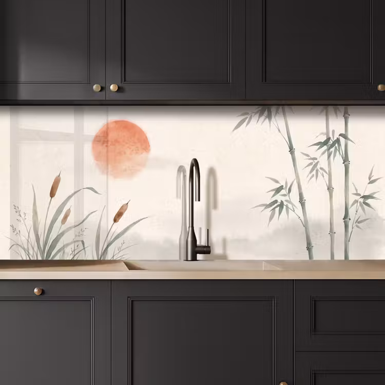 Kitchen splashback - Minimalist - Bamboo - Green — 6
