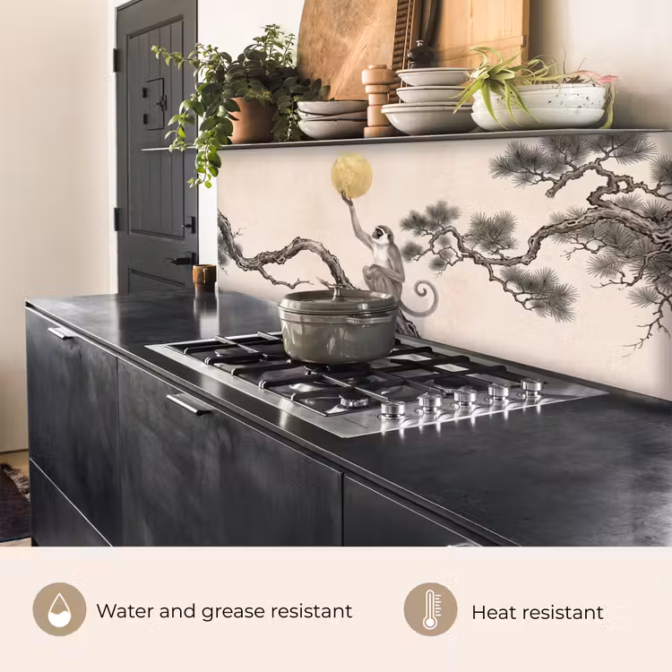 Kitchen splashback - Monkey - Moon - Gold — 5