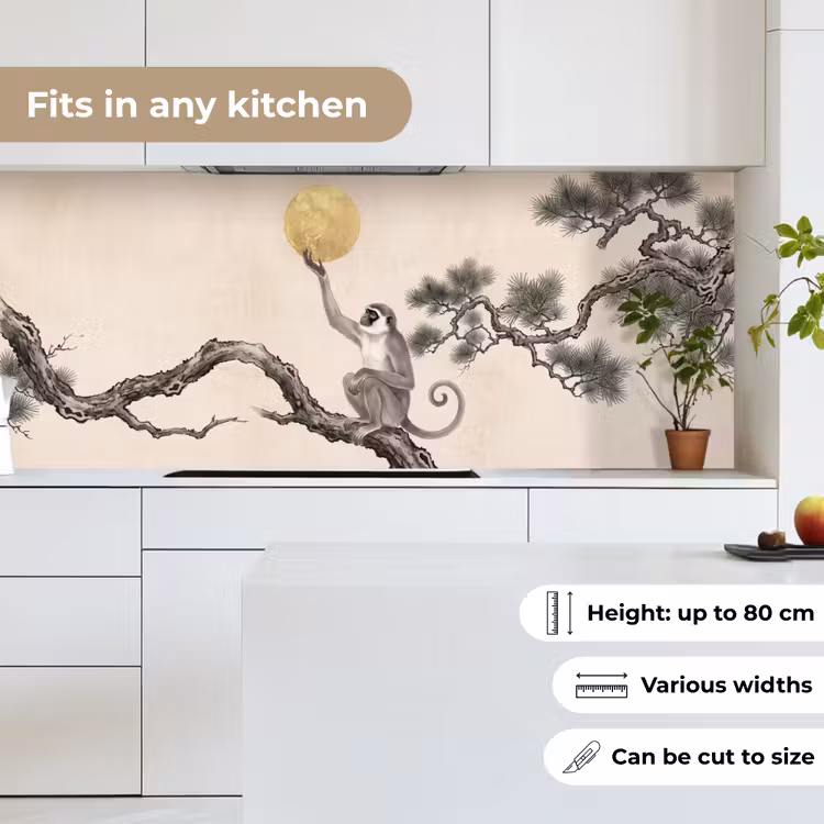 Kitchen splashback - Monkey - Moon - Gold — 7