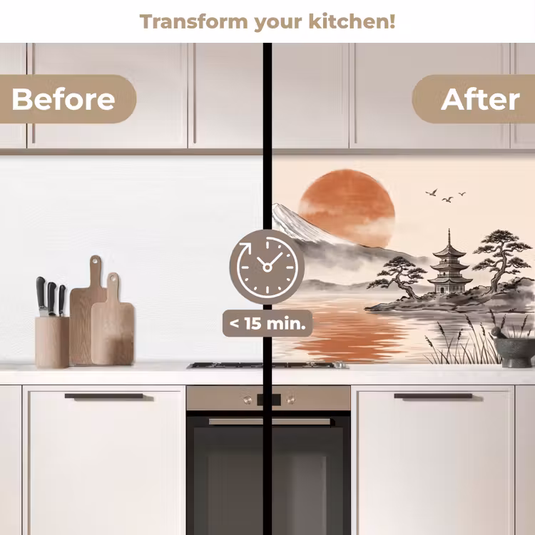Kitchen splashback - Mountain top - Lake - Blossom — 3