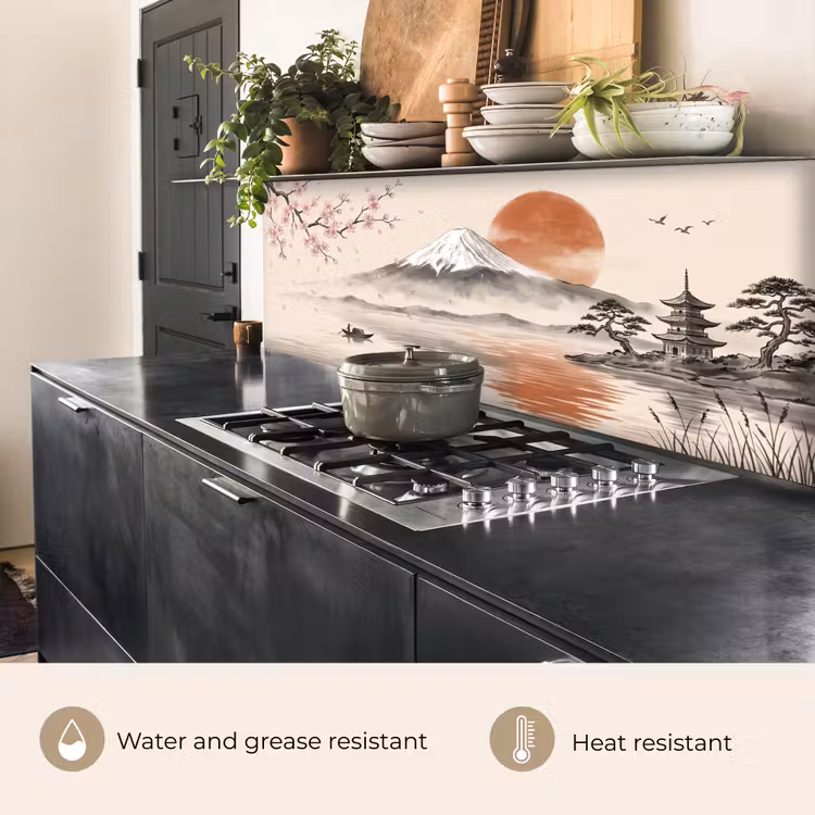 Kitchen splashback - Mountain top - Lake - Blossom — 5