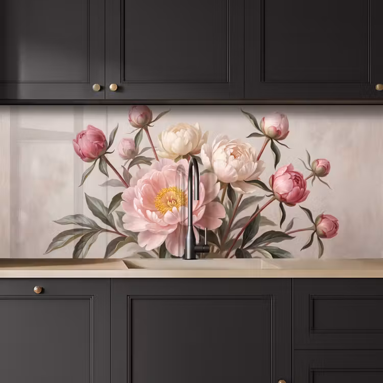 Kitchen splashback - Peonies - Bouquet - Pink — 6