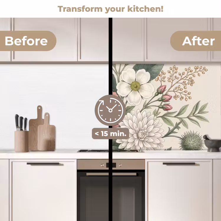 Kitchen splashback - Romantic - Design - Colorful — 3