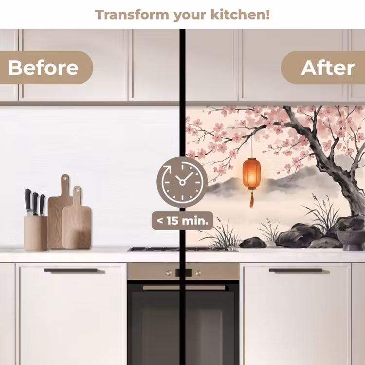 Kitchen splashback - Sun - Japanese - Traditional — 3