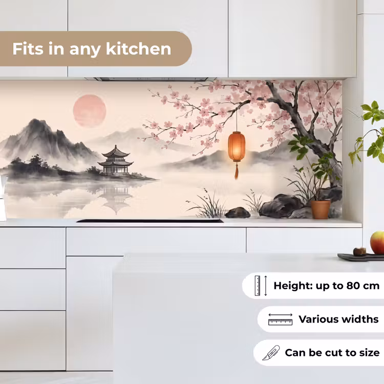 Kitchen splashback - Sun - Japanese - Traditional — 7