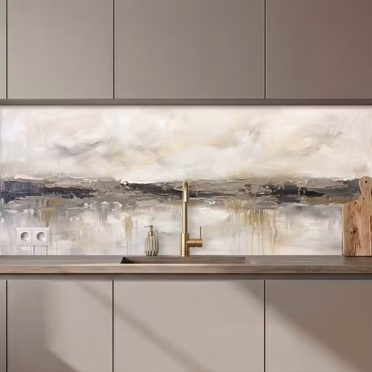 Kitchen splashback - Landscape - Horizon - Nature - Abstract - Neutral — 1