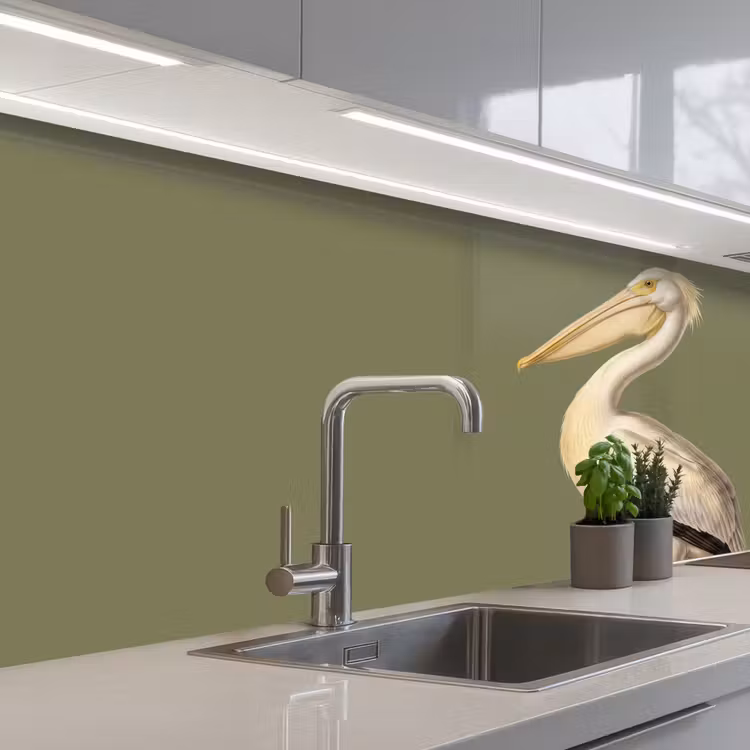 Kitchen splashback - Pelican - White - Bird - Classic - Nature — 2
