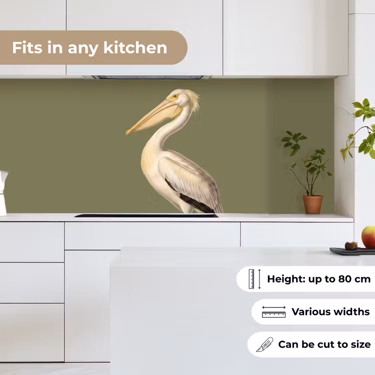 Kitchen splashback - Pelican - White - Bird - Classic - Nature — 7