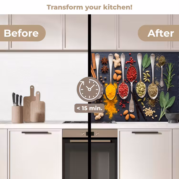 Kitchen splashback - Spices - Spoons - Culinary - Colorful - Atmospheric — 3
