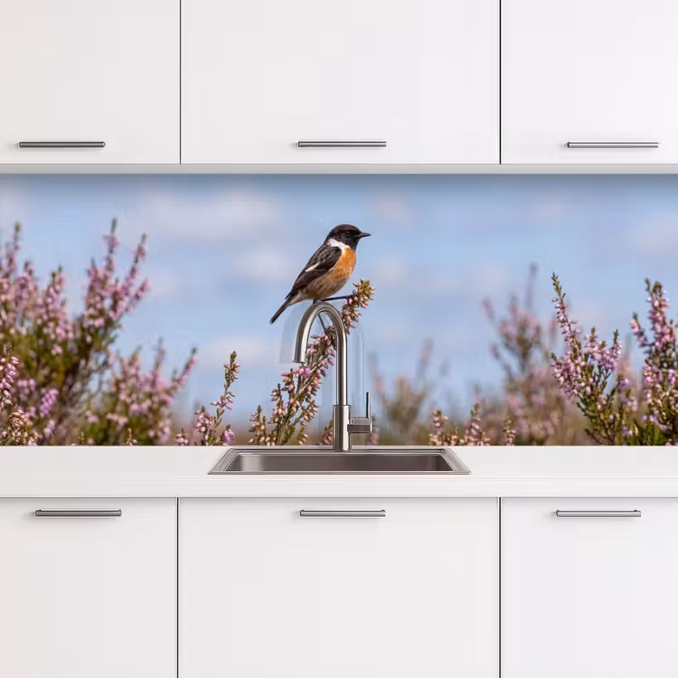 Kitchen splashback - Stonechat - Heather - Purple - Nature - Atmospheric — 4