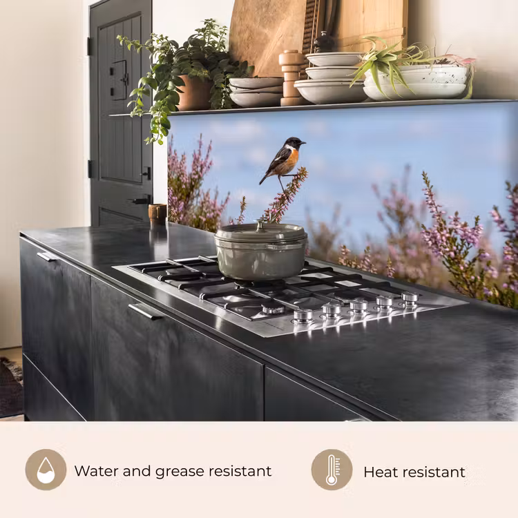 Kitchen splashback - Stonechat - Heather - Purple - Nature - Atmospheric — 5