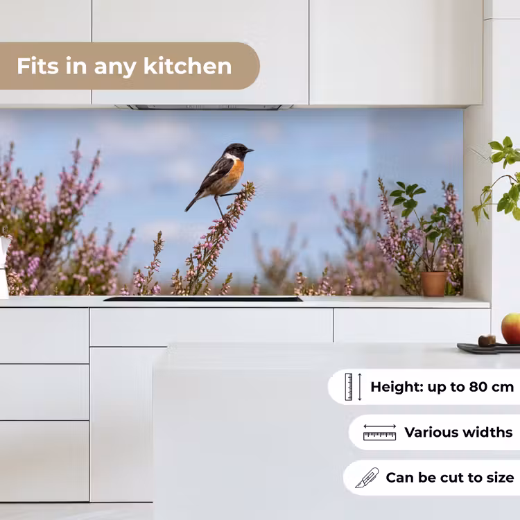 Kitchen splashback - Stonechat - Heather - Purple - Nature - Atmospheric — 7