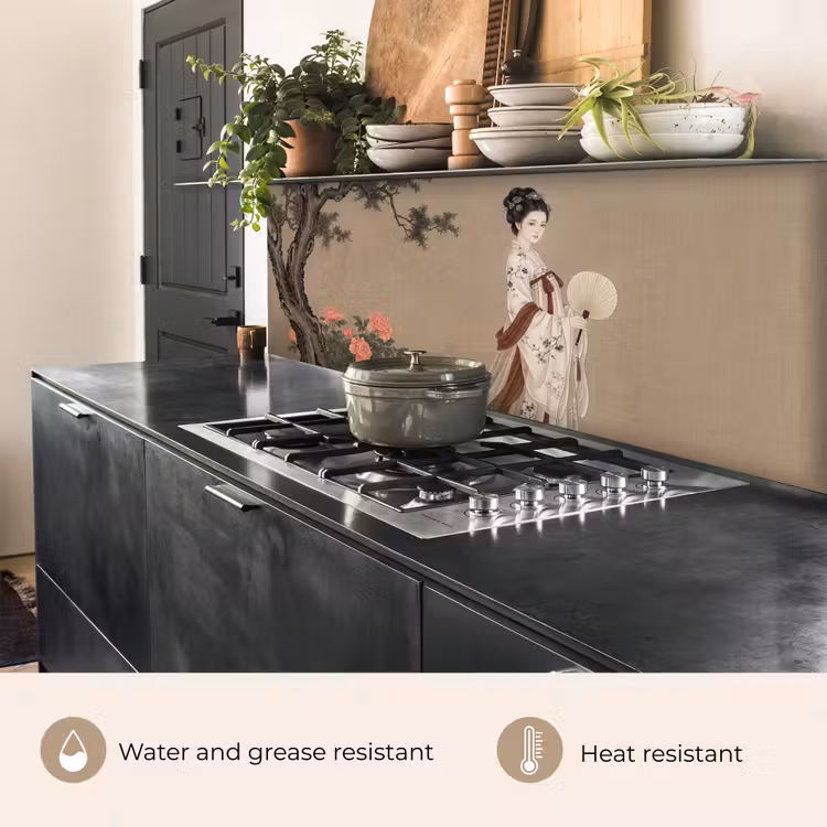 Kitchen splashback - Woman - Asia - Art - Beige — 5