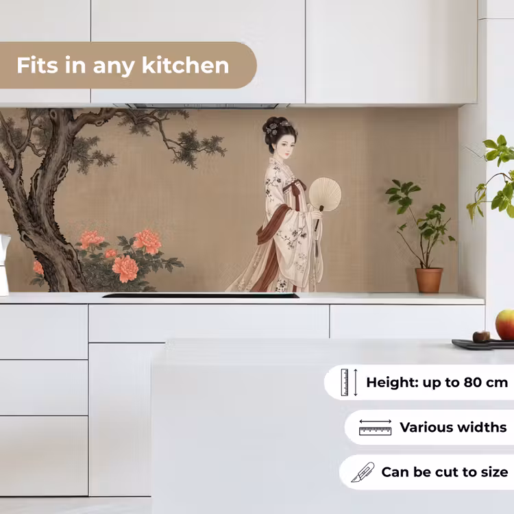 Kitchen splashback - Woman - Asia - Art - Beige — 7