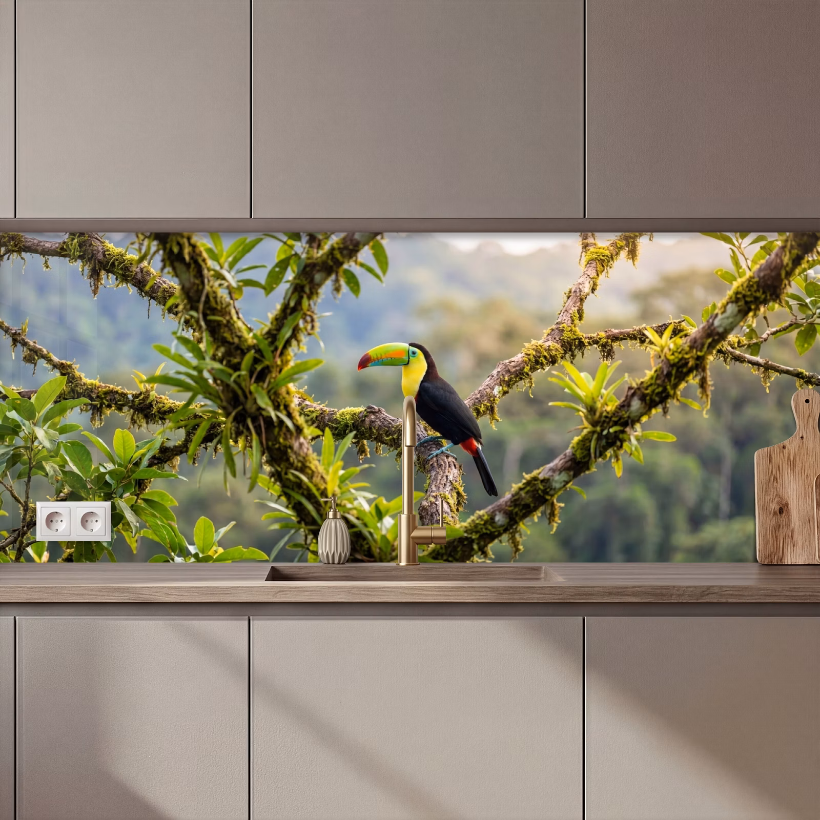 Kitchen splashback - Toucan - Jungle - Nature - Colorful — 1