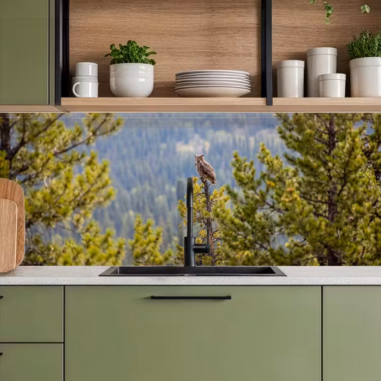 Kitchen splashback - Owl - Owl - Trees - Nature — 8